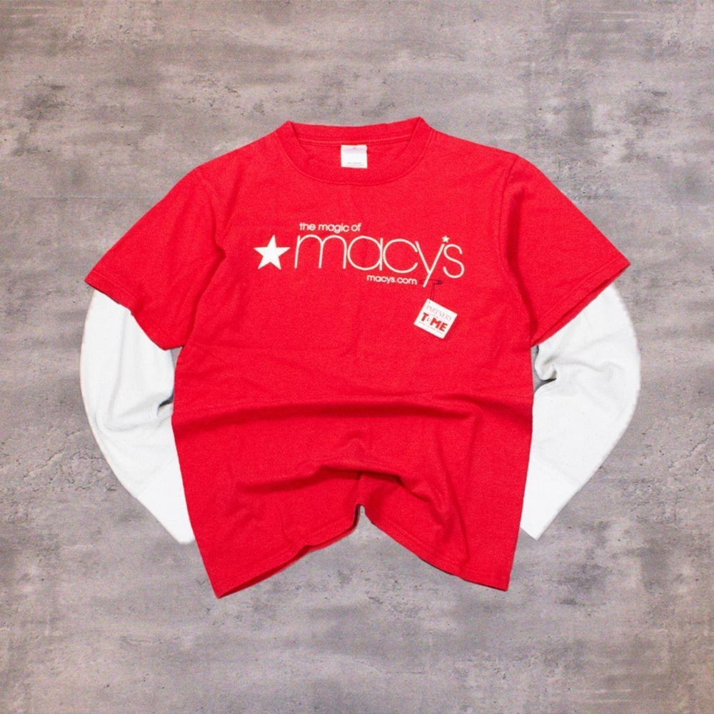 Y2K 2000's Anvil The Magic Of Macy's Volunteering Promo Red T-Shirt